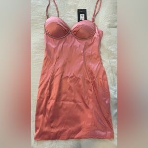 FashionNova Pink Make A wish mini dress w/ rhinestones.